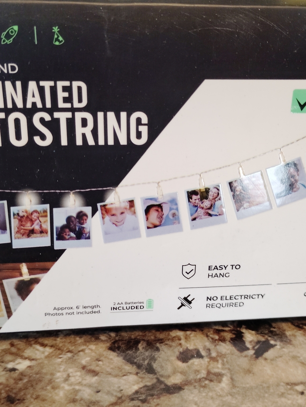 Illuminated Photo String Lights - White - - Picture 3 of 5